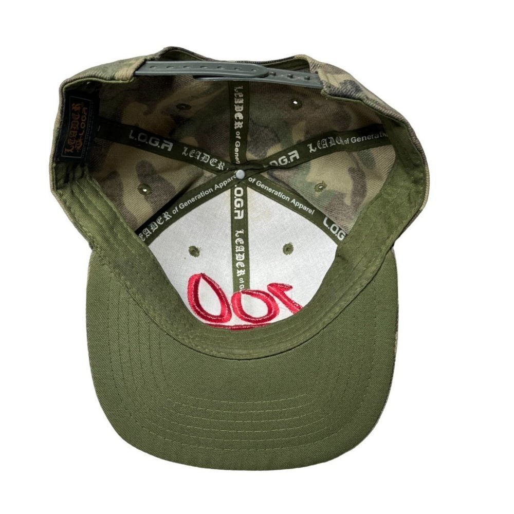 100 Year Anniversary Hat‎ Cap Snap Back Green Camo Camouflage Baseball Men - Picture 6 of 9